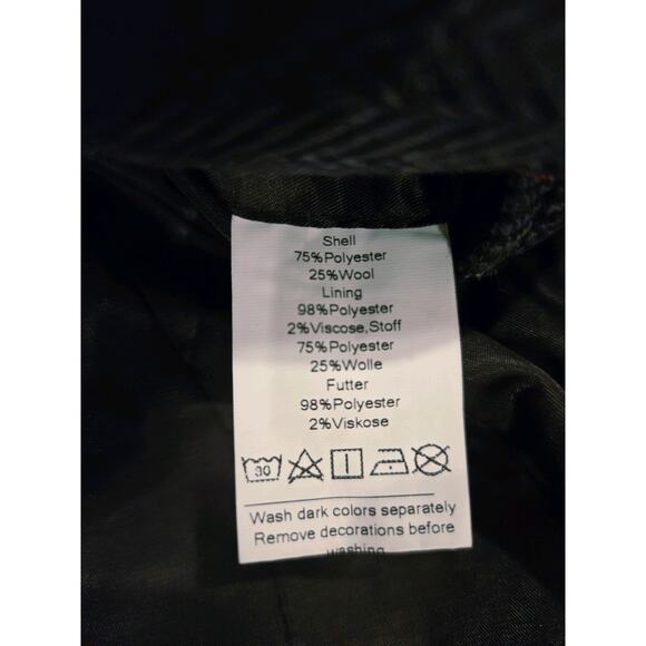 NWT PJ Jones Mens Herringbone Blazer Vintage Tweed Wool Blend Sport Coat Jacket - Picture 8 of 10